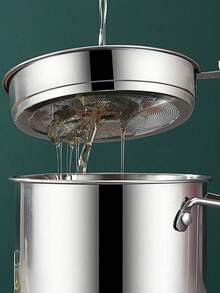 1pc Oil Filter Cup For Kitchen Strain And Separate Residues Of Cooking Oil - فضي - مشاهدة 8