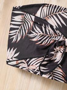 Tween Girl Sleeveless Crop Top And Long Pants 2-Piece Outfit Fashionable For Summer - Black - View 4