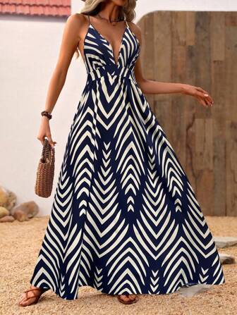 Breezaya 裹背露背度假休闲装 - 现代休闲连衣裙