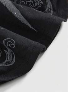 ROMWE Grunge Punk Y2K Grunge 翅膀和十字水钻装饰女式短款上衣