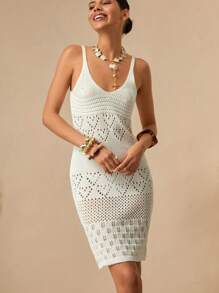 Bóhologie ROBE BLANCHE CROCHETÉE TRICOTÉE BOHO POUR FEMME