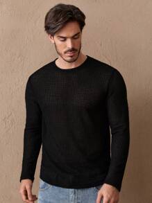 Manfinity NXTstreet Men Solid Round Neck Tee - Black - View 4