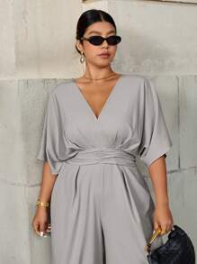 Celure Jumpsuit estiva elegante, in stile francese vintage, casual, adatta per il tragitto lavoro-casa, con fiocco