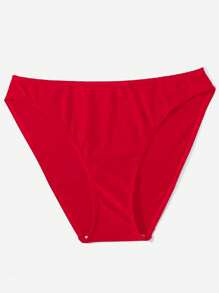 SHEIN Swim Costumi da bagno a due pezzi per donne, con top a incrocio sulla schiena, colore unito, sexy, per l'estate e la spiaggia - Rosso - Visualizzare 6