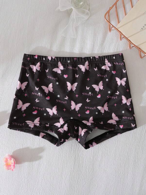 1 szt. Y2K Butterfly Print Figi, bielizna dziewczęca