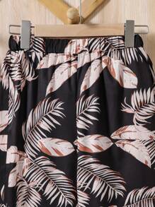 Tween Girl Sleeveless Crop Top And Long Pants 2-Piece Outfit Fashionable For Summer - Black - View 5