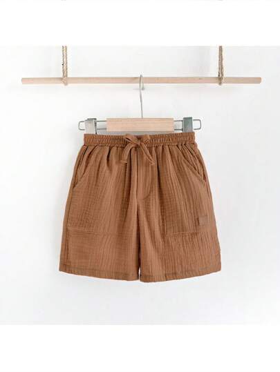 Loomiva 青少年男童大口袋休闲宽松户外短裤，春夏返校季