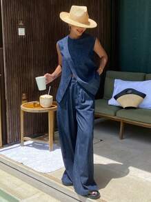 DAZY Women Denim Two Pieces Outfits - Medium Wash - View 1