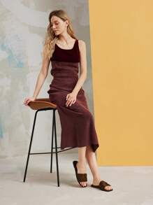 MOTF PREMIUM 舒适简约编织棕色女士平底凉鞋，适合新年假期、春季鞋、春假复活节