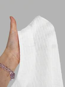 Manfinity RelaxMax Men's Summer Casual Versatile Solid Color Short Sleeve Shirt - White - View 5