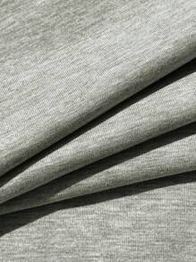 SHEIN Teen Boys Grey Letter Print T-Shirt And Black Cargo Shorts Set, Casual School Academy Style, Comfortable, Fashionable, Versatile, Soft, Suitable For Daily Wear, School, Travel, Sports - Multicolor - View 7