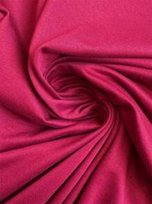 Rafferiza فستان مضغوط إحدى الكتف مزين بزهرة معدنية أنيقة مناسب للنساء للربيع والصيف - عنابي اللون - مشاهدة 7