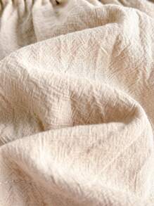 Loomiva Young Girl Loose Casual Solid Color Vacation Loungewear Fashionable Versatile Shorts - Apricot - View 3