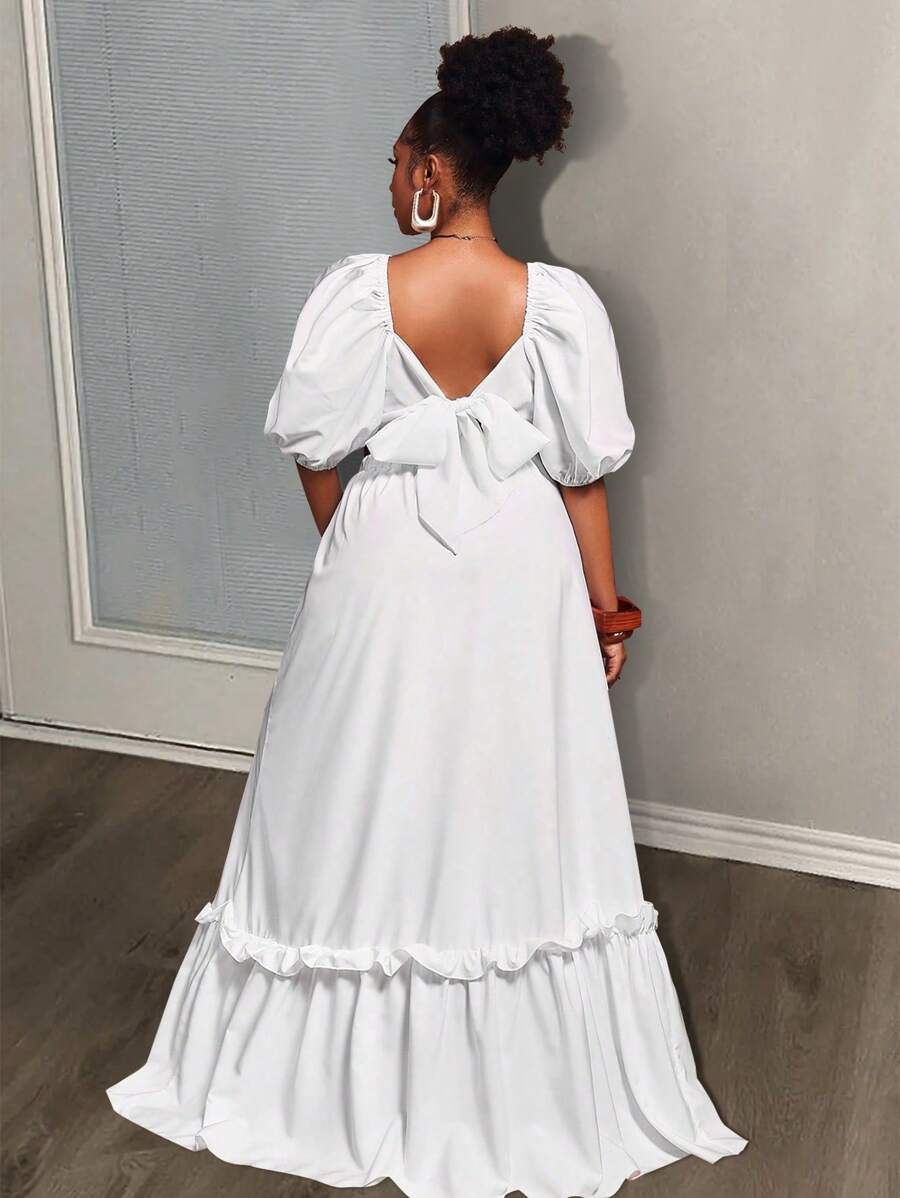 Slaydiva 2024 New Spring/Summer Tie-Back Racerback Maxi Dress In White, Suitable For Music Festivals, Easter, Western, Bohemian, Nashville, Birthdays, Graduations, Students, Everyday Wear, Casual, Vacation, Cruise, Beach, Sunbathing, Plus Size