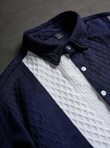 Manfinity CasualCool Áo sơ mi nam tay ngắn cài nút họa tiết khối màu giản dị mùa hè Áo sơ mi nam cài nút Áo sơ mi nam cài nút đẹp cho nam Áo sơ mi nam cài nút Áo sơ mi nam cài nút cổ điển - Nhiều màu - Xem 2