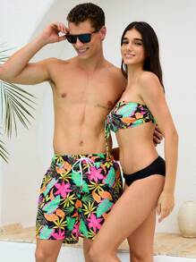 Manfinity VDAYZ Men's Fashion Beach Shorts, Suitable For Summer - Multicolor - View 7