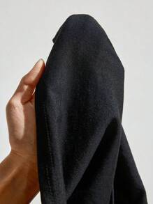 Maija 2025 Summer New Design Contrast Color Flutter Sleeve Embroidered Round Neck Women T-Shirt Vest, Business Casual Daily Commute, Elegant For Beach Resort, Wedding, Music Festival, Breakfast At Airport, 90s Vintage Basics Business Casual Women Clothing - Black - View 8