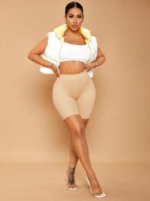 SHEIN SXY High Waist Solid Biker Shorts