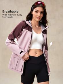 OutZeal WaterProof WindProof Lightweight Breathable 3L Tech Fabric Hiking Rain Jacket Outdoor Shell