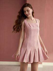 MOTF PREMIUM VESTIDO PLISADO CON CREMALLERA