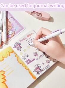 5 sztuk Zestaw dwustronnych fluorescencyjnych markerów do zakreślania, podkreślania, szkicowania, rysowania, wielokolorowe, artykuły piśmiennicze dla uczniów, powrót do szkoły