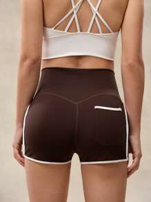 OutZeal Pantaloncini da ciclista morbidi e traspiranti in nylon, vita alta con tasche, adatti per l'uso quotidiano