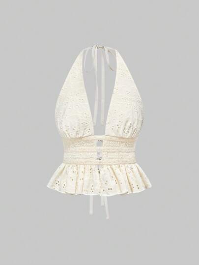 ROMWE Avant Débardeur dos nu vintage pour femme, débardeur dos nu sexy pour femme style cowgirl pour l'été et les vacances