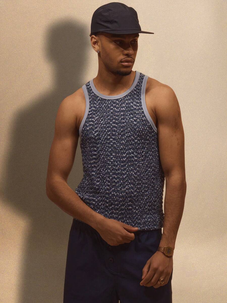 Musero Áo tank top kiểu racerback phối màu tương phản, phong cách đường phố năng động, thích hợp cho kỳ nghỉ hè. - Nhiều màu - Xem 1