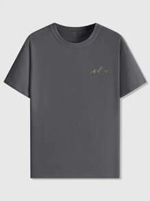 Manfinity Homme Plus Size Men's Streetwear, Minimalist Oversized Short Sleeve T-Shirt, Cropped & Boxy Fit, Modern Clean Design, Fashionable On , Simple Yet Eye-Catching, Casual Everyday Wear, Fashionable Versatile, Ideal Gift For Boyfriend Or Men Men S Oversized T Shirt Oversized T Shirts