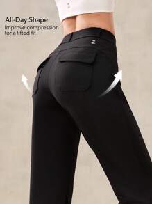 OutZeal 尼龙材质，如黄油般柔软，弹力十足，高腰设计，适合日常穿着的徒步裤 - 黑色 - 查看 2