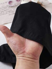 SHEIN Babygirl Cute Black Letter Webbing Strap Top And Elasticated Waist Skirt Set, Summer Casual - Black - View 9