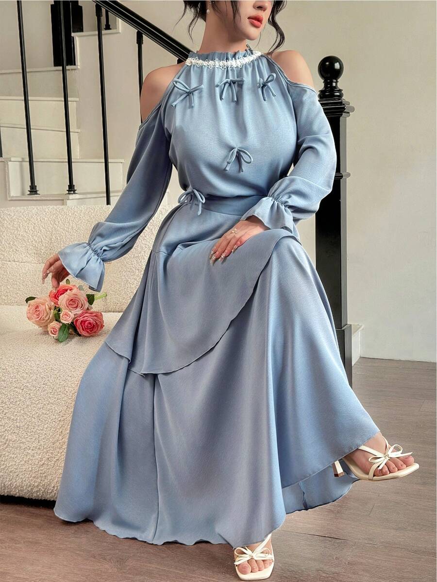 Modelyn 女士日常两件套服装 - 霧霾藍 - 查看 1