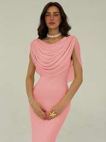 Aloruh Vestido largo de unicolor para mujer, de moda para el verano