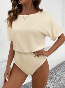 SHEIN LUNE 2pcs/Set Casual Solid Color Versatile Women Bodysuit, Suitable For Spring/Summer Carnival - Multicolor - View 10