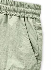 Manfinity Dauomo Pantalones cortos cargo casuales para hombres, corte holgado, minimalista, versátil, pantalones deportivos de verano