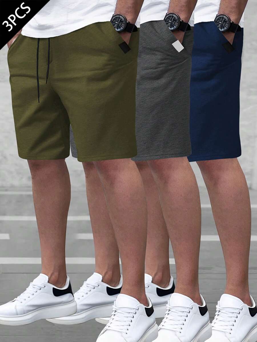 Manfinity Homme Pantalones cortos de hombre de moda sencilla, adecuado para el verano