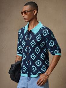 AKNOTIC Business Casual Men's Fitted Shoulder Knit Pullover, Suitable For Spring & Autumn