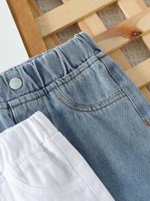 Conjunto de 3 pantalones vaqueros de niño de uso diario informales con cintura elástica