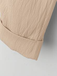 EMERY ROSE Women's Casual Plain Color Straight Leg Pants, Spring/Summer - Khaki - View 4