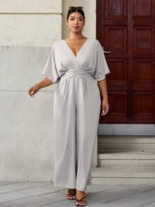 Celure Jumpsuit estiva elegante, in stile francese vintage, casual, adatta per il tragitto lavoro-casa, con fiocco