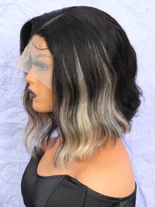 Short Transparent Lace Body Wave 13 X 4 X 1 T Part Lace Wigs Real Human Hair Lace Frontal Closure Wigs With Front Baby Hair  Pre Plucked Natural Hairline Wig Ombre Color - SNatural/22/27A/613 - View 5