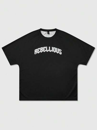 Street Life Camiseta gráfica holgada con hombros amplios y corte cropped para hombre, estilo de ropa urbana vintage