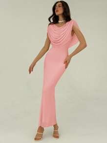 Aloruh Vestido largo de unicolor para mujer, de moda para el verano