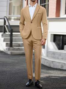 Manfinity Bizformal Traje de negocios para hombres - Chaqueta y pantalones