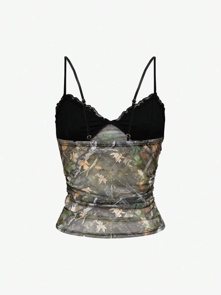 Our Women's Y2K Spaghetti Strap Backless Allover Print Lace Design Sexy  Fashion Camisole Top Valentine Day, Summer Women, Boho, Bohemian is such a  vibe - ROMWE