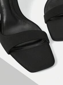 MOTF PREMIUM SQUARE TOE THIN HEEL SOLID COLOR FASHIONABLE WOMEN HIGH HEEL SANDALS, FOR NEW YEAR HOLIDAY, SPRING SHOES SPRING BREAK EASTER FOR CHRISTMAS