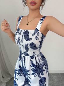 Breezaya Peto de mujer con estampado floral sin mangas para vacaciones