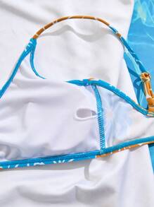 Tween Girl Retro Daisy Print Bikini Set, Family Matching Outfits Mommy And Me (4 Sets Sold Separately) - Multicolor - View 5