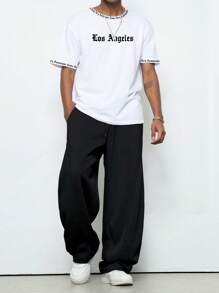 Manfinity LEGND Men's Summer Casual T-Shirt And Pants Set - Multicolor - View 1