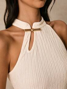 Poéselle Women Simple Elegant Halter Dress, Summer,Bodycon Dress